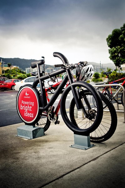 BIKERAKK &#8211; the recycled cycle rack lighting up the pavement 